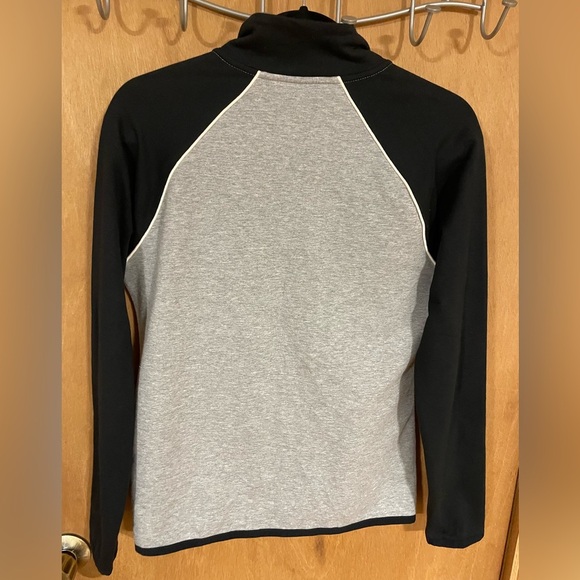 #23- LAUREN RALPH LAUREN-Track Jacket Womens medium Gray Black Full Zip - Picture 2 of 3